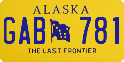 AK license plate GAB781