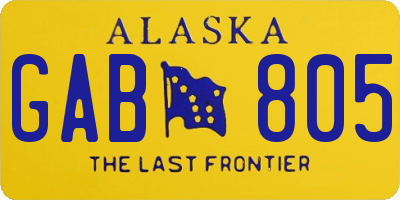 AK license plate GAB805