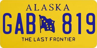 AK license plate GAB819
