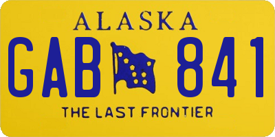 AK license plate GAB841