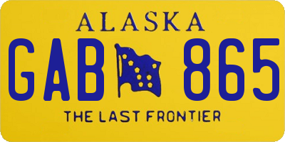 AK license plate GAB865