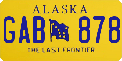 AK license plate GAB878