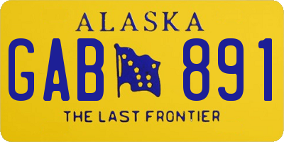 AK license plate GAB891