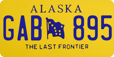 AK license plate GAB895