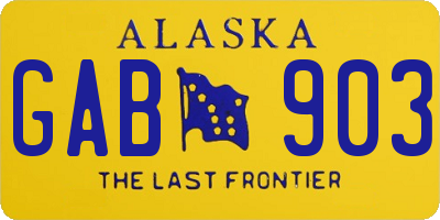 AK license plate GAB903
