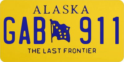 AK license plate GAB911