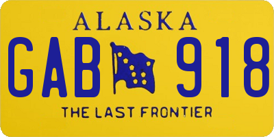 AK license plate GAB918