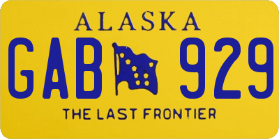 AK license plate GAB929