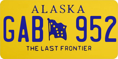 AK license plate GAB952
