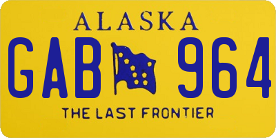 AK license plate GAB964