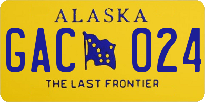 AK license plate GAC024