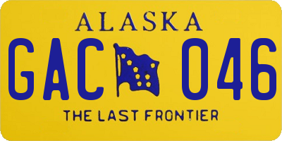 AK license plate GAC046