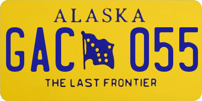 AK license plate GAC055