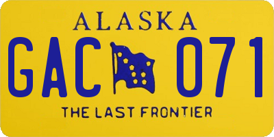 AK license plate GAC071