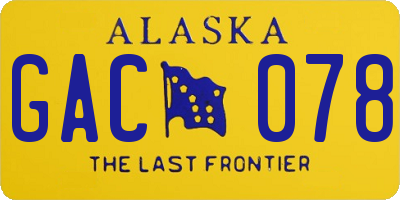 AK license plate GAC078