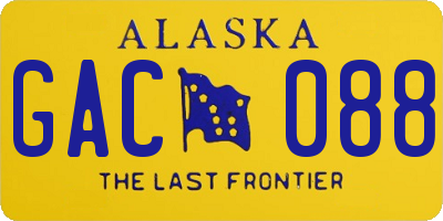 AK license plate GAC088