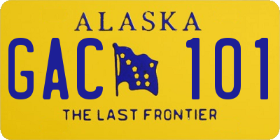 AK license plate GAC101
