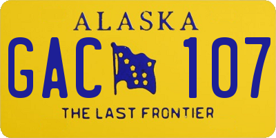 AK license plate GAC107