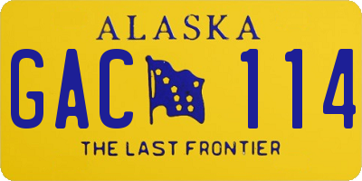 AK license plate GAC114