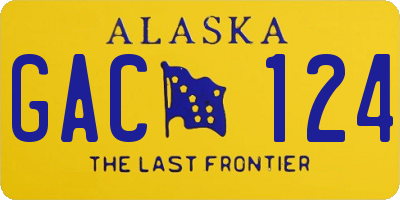 AK license plate GAC124