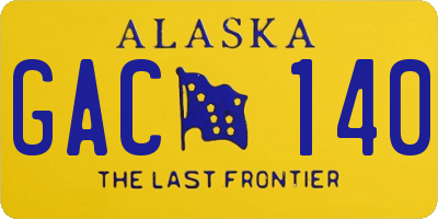 AK license plate GAC140