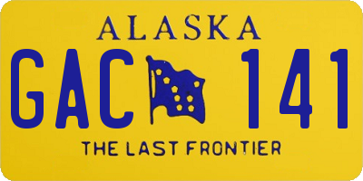 AK license plate GAC141