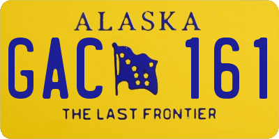 AK license plate GAC161