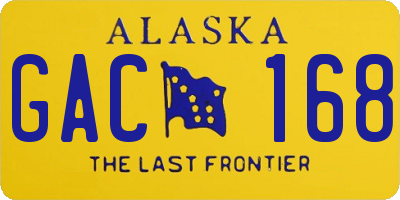 AK license plate GAC168