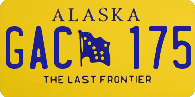 AK license plate GAC175