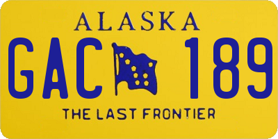 AK license plate GAC189