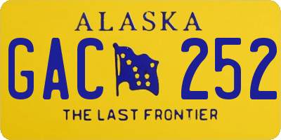 AK license plate GAC252