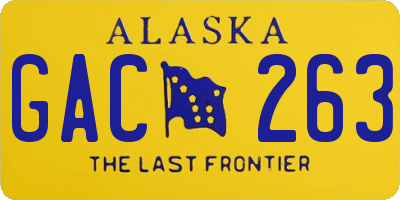 AK license plate GAC263