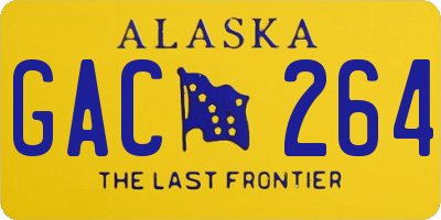 AK license plate GAC264