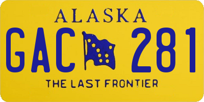 AK license plate GAC281
