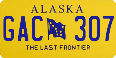 AK license plate GAC307