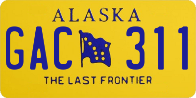 AK license plate GAC311