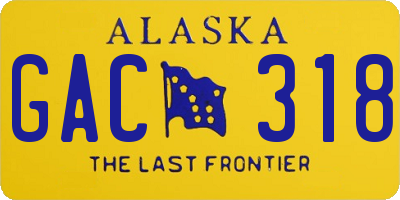 AK license plate GAC318