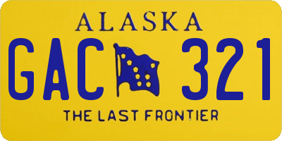 AK license plate GAC321