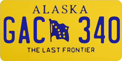 AK license plate GAC340