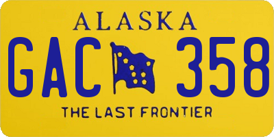 AK license plate GAC358