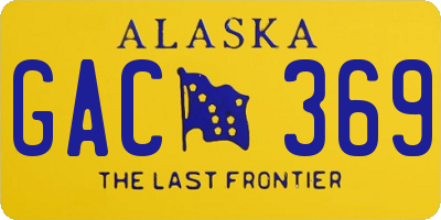 AK license plate GAC369