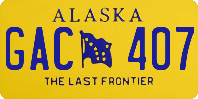 AK license plate GAC407