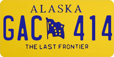 AK license plate GAC414