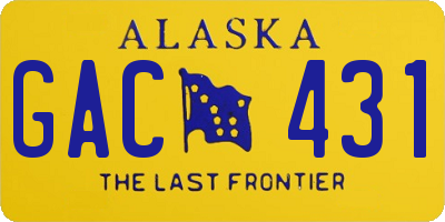 AK license plate GAC431