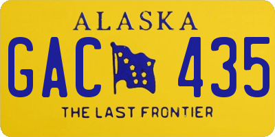 AK license plate GAC435