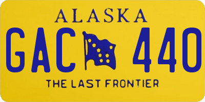 AK license plate GAC440