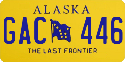AK license plate GAC446