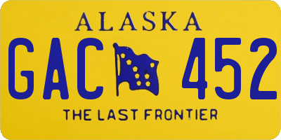 AK license plate GAC452