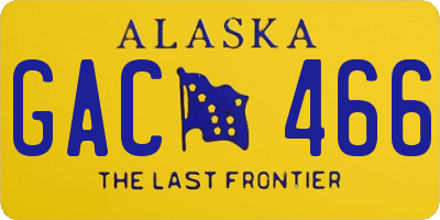 AK license plate GAC466