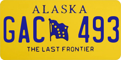 AK license plate GAC493